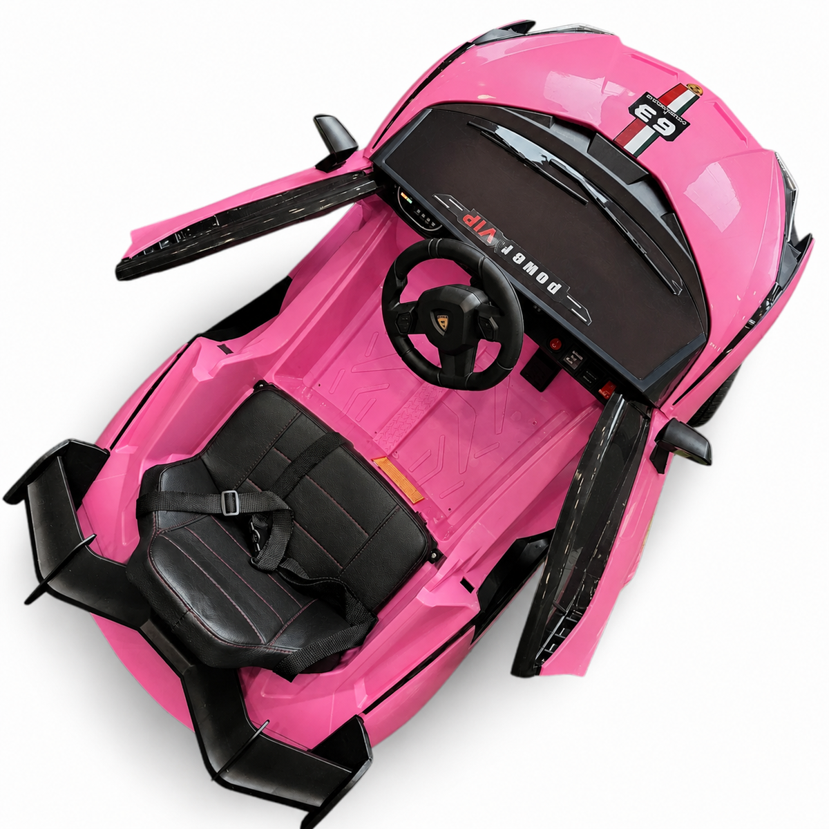Coche Eléctrico para Niños Sian Style Rosa 12v c/ RUEDAS DE GOMA & ASIENTO DE PIEL
