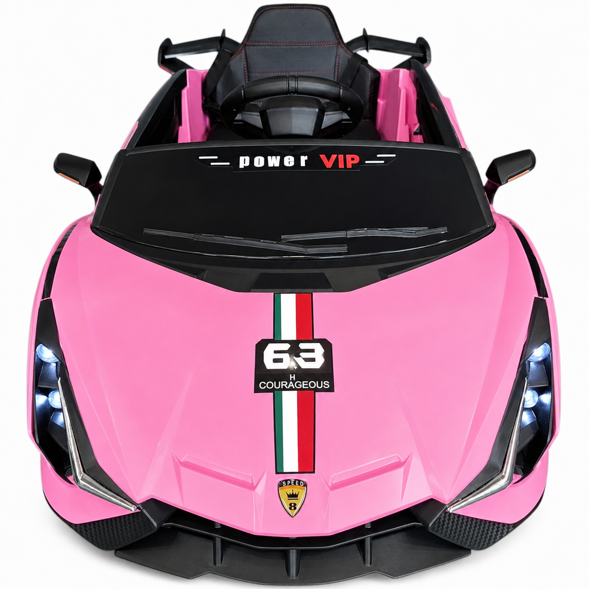 Coche Eléctrico para Niños Sian Style Rosa 12v c/ RUEDAS DE GOMA & ASIENTO DE PIEL