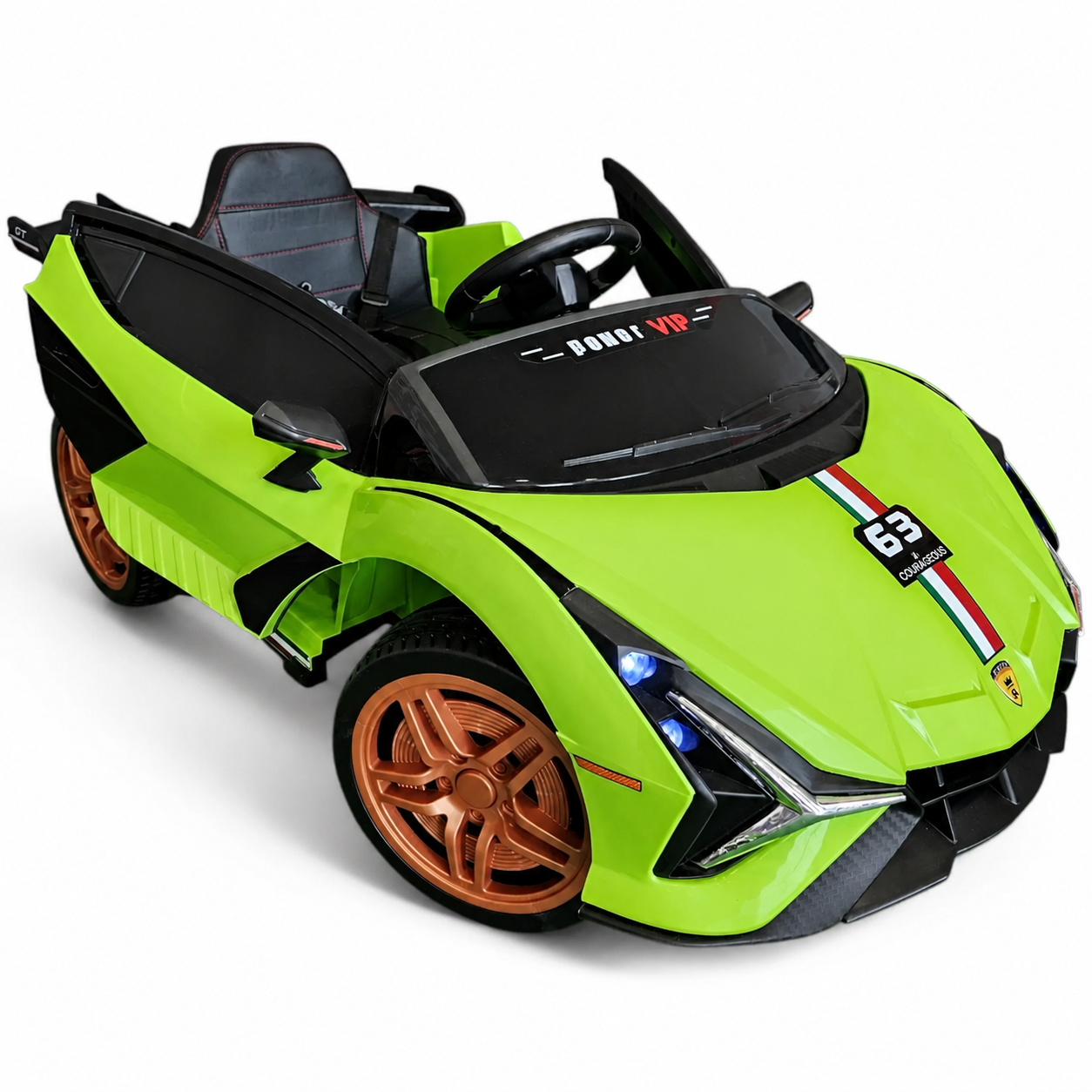 Coche Eléctrico para Niños Sian Style Verde 12v c/ RUEDAS DE GOMA & ASIENTO DE PIEL