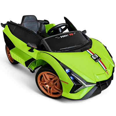 Coche Eléctrico para Niños Sian Style Verde 12v c/ RUEDAS DE GOMA & ASIENTO DE PIEL