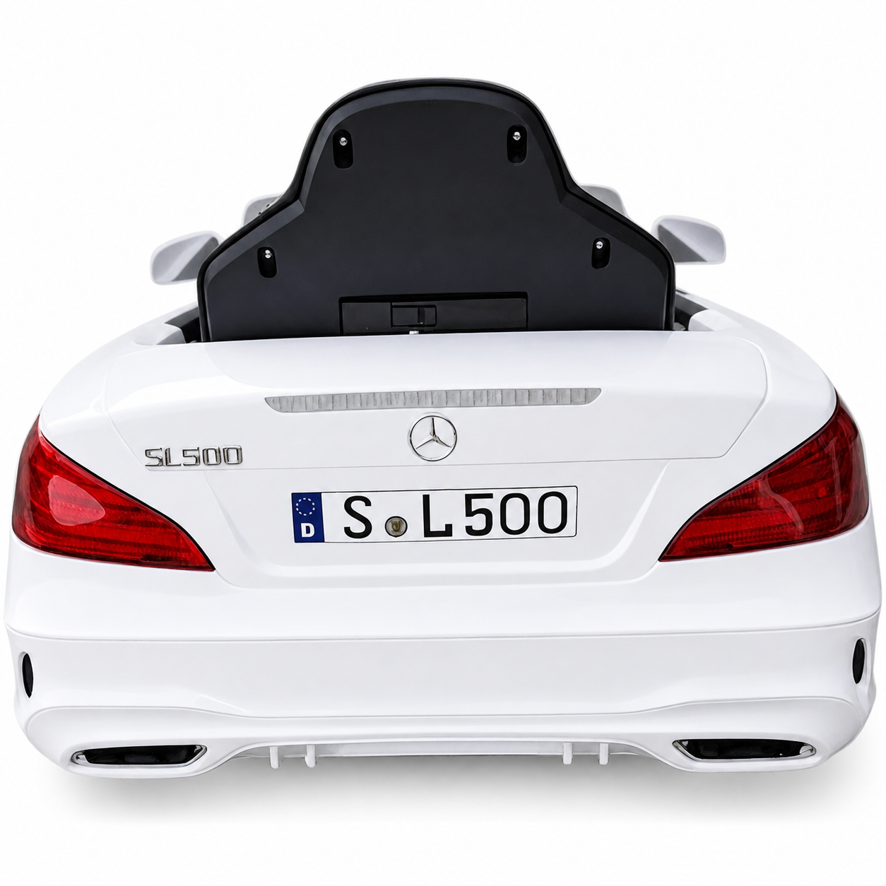 Coche Eléctrico para Niño MERCEDES SL500 12V Blanco c/ RODAS DE BORRACHA & ASIENTO EN PELE
