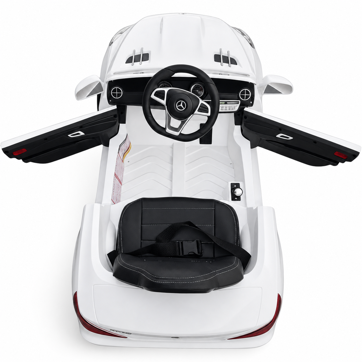 Coche Eléctrico para Niño MERCEDES SL500 12V Blanco c/ RODAS DE BORRACHA & ASIENTO EN PELE