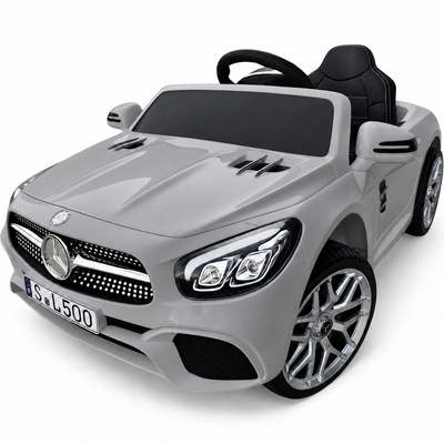Coche Eléctrico para Niño MERCEDES SL500 12V Negro c/ RUEDAS DE GOMA & ASIENTO DE PIEL