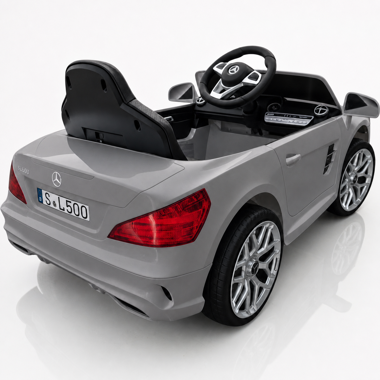 Coche Eléctrico para Niño MERCEDES SL500 12V Negro c/ RUEDAS DE GOMA & ASIENTO DE PIEL