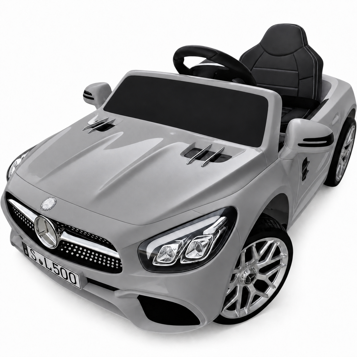 Coche Eléctrico para Niño MERCEDES SL500 12V Negro c/ RUEDAS DE GOMA & ASIENTO DE PIEL