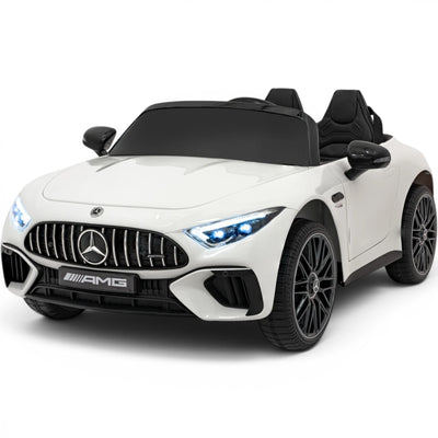 Coche Eléctrico para Niños MERCEDES SL63 Blanco 4x4  2 LUGARES 24v c/ RUEDAS DE GOMA & ASIENTO DE PIEL