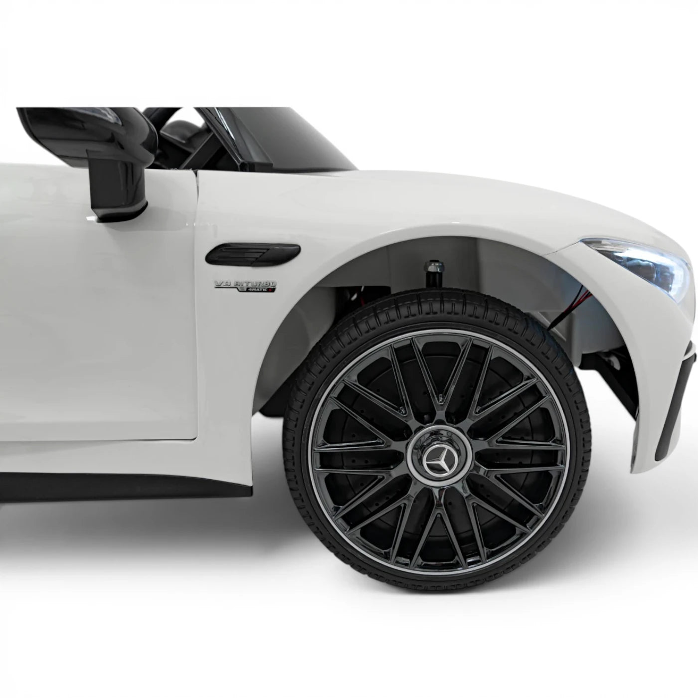Coche Eléctrico para Niños MERCEDES SL63 Blanco 4x4  2 LUGARES 24v c/ RUEDAS DE GOMA & ASIENTO DE PIEL
