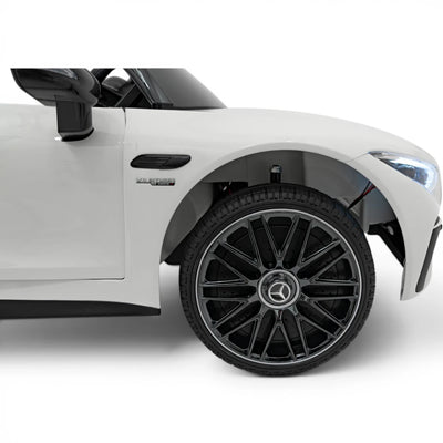 Coche Eléctrico para Niños MERCEDES SL63 Blanco 4x4  2 LUGARES 24v c/ RUEDAS DE GOMA & ASIENTO DE PIEL
