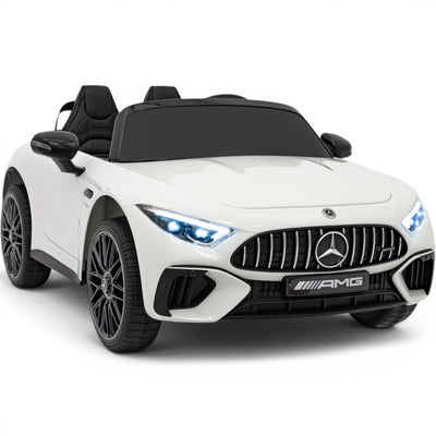 Coche Eléctrico para Niños MERCEDES SL63 Blanco 4x4  2 LUGARES 24v c/ RUEDAS DE GOMA & ASIENTO DE PIEL