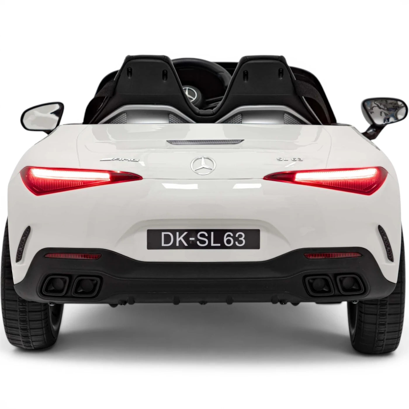 Coche Eléctrico para Niños MERCEDES SL63 Blanco 4x4  2 LUGARES 24v c/ RUEDAS DE GOMA & ASIENTO DE PIEL