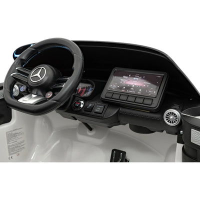 Coche Eléctrico para Niños MERCEDES SL63 Blanco 4x4  2 LUGARES 24v c/ RUEDAS DE GOMA & ASIENTO DE PIEL