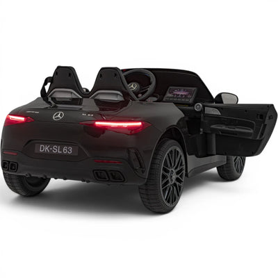 Coche Eléctrico para Niños MERCEDES SL63 Negro 4x4 2 LUGARES 24v c/ RUEDAS DE GOMA & ASIENTO DE PIEL