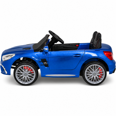 Carro Elétrico para Criança MERCEDES SL65 12V Ecrã MP4 Azul Metalizado c/ RODAS DE BORRACHA & ASSENTO EM PELE