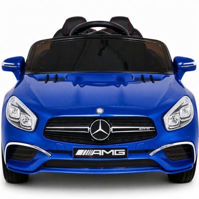Carro Elétrico para Criança MERCEDES SL65 12V Ecrã MP4 Azul Metalizado c/ RODAS DE BORRACHA & ASSENTO EM PELE