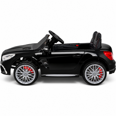 Carro Elétrico para Criança MERCEDES SL65 12V Ecrã MP4 Preto Metalizado c/ RODAS DE BORRACHA & ASSENTO EM PELE