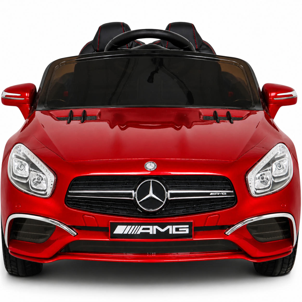 Carro Elétrico para Criança MERCEDES SL65 12V Ecrã MP4 Vermelho Metalizado c/ RODAS DE BORRACHA & ASSENTO EM PELE
