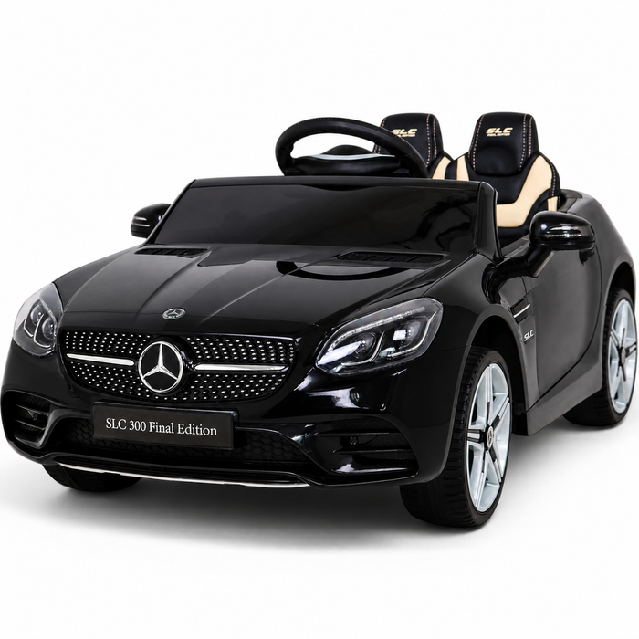 Coche Eléctrico para Niños MERCEDES SLC300 12v Negro BATERÍA DE LITIO con RUEDAS DE GOMA y ASIENTO DE PIEL ECOLÓGICA