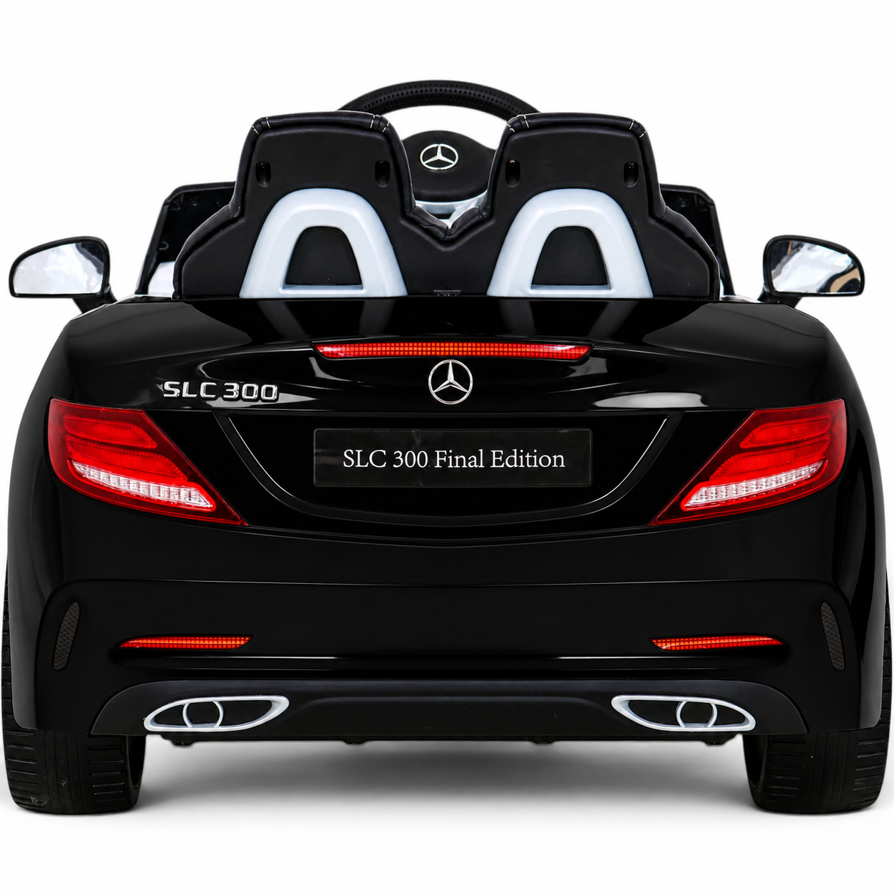 Carro Elétrico para Criança MERCEDES SLC300 12v Preto BATERIA DE LITIO c/ RODAS DE BORRACHA & ASSENTO EM PELE