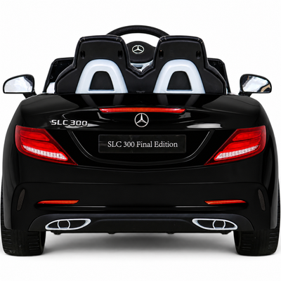 Carro Elétrico para Criança MERCEDES SLC300 12v Preto BATERIA DE LITIO c/ RODAS DE BORRACHA & ASSENTO EM PELE
