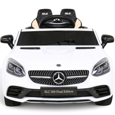 Carro Elétrico para Criança MERCEDES SLC300 12v Branco BATERIA DE LITIO c/ RODAS DE BORRACHA & ASSENTO EM PELE
