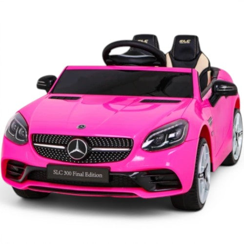 Coche Eléctrico para Niños MERCEDES SLC300 12v Rosa BATERÍA DE LITIO con RUEDAS DE GOMA y ASIENTO DE PIEL ECOLÓGICA