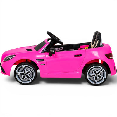 Carro Elétrico para Criança MERCEDES SLC300 12v Rosa BATERIA DE LITIO c/ RODAS DE BORRACHA & ASSENTO EM PELE