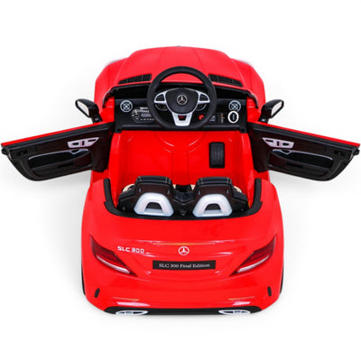 Carro Elétrico para Criança MERCEDES SLC300 12v Vermelho BATERIA DE LITIO c/ RODAS DE BORRACHA & ASSENTO EM PELE