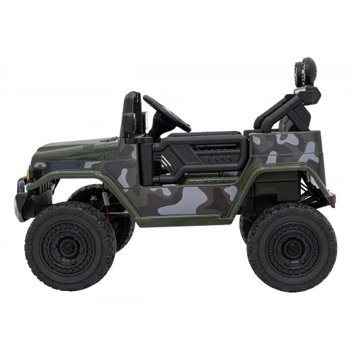 Coche Eléctrico para Niños TOYOTA FJ CRUISER 12v 4X4 Verde Camuflado c/ RUEDAS DE GOMA & ASIENTO DE PIEL