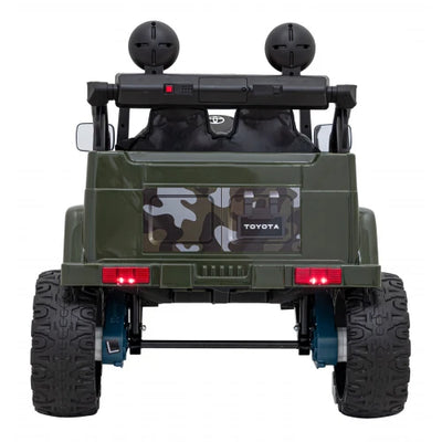 Coche Eléctrico para Niños TOYOTA FJ CRUISER 12v 4X4 Verde Camuflado c/ RUEDAS DE GOMA & ASIENTO DE PIEL