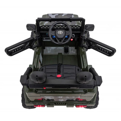 Coche Eléctrico para Niños TOYOTA FJ CRUISER 12v 4X4 Verde Camuflado c/ RUEDAS DE GOMA & ASIENTO DE PIEL