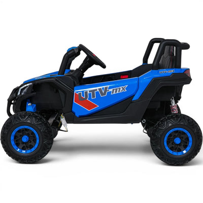 Coche Eléctrico para Niños Buggy UTV-MX 12v Azul BATERÍA DE LITIO c/ RUEDAS DE GOMA & ASIENTO DE PIEL
