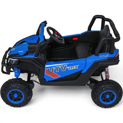 Coche Eléctrico para Niños Buggy UTV-MX 12v Azul BATERÍA DE LITIO c/ RUEDAS DE GOMA & ASIENTO DE PIEL