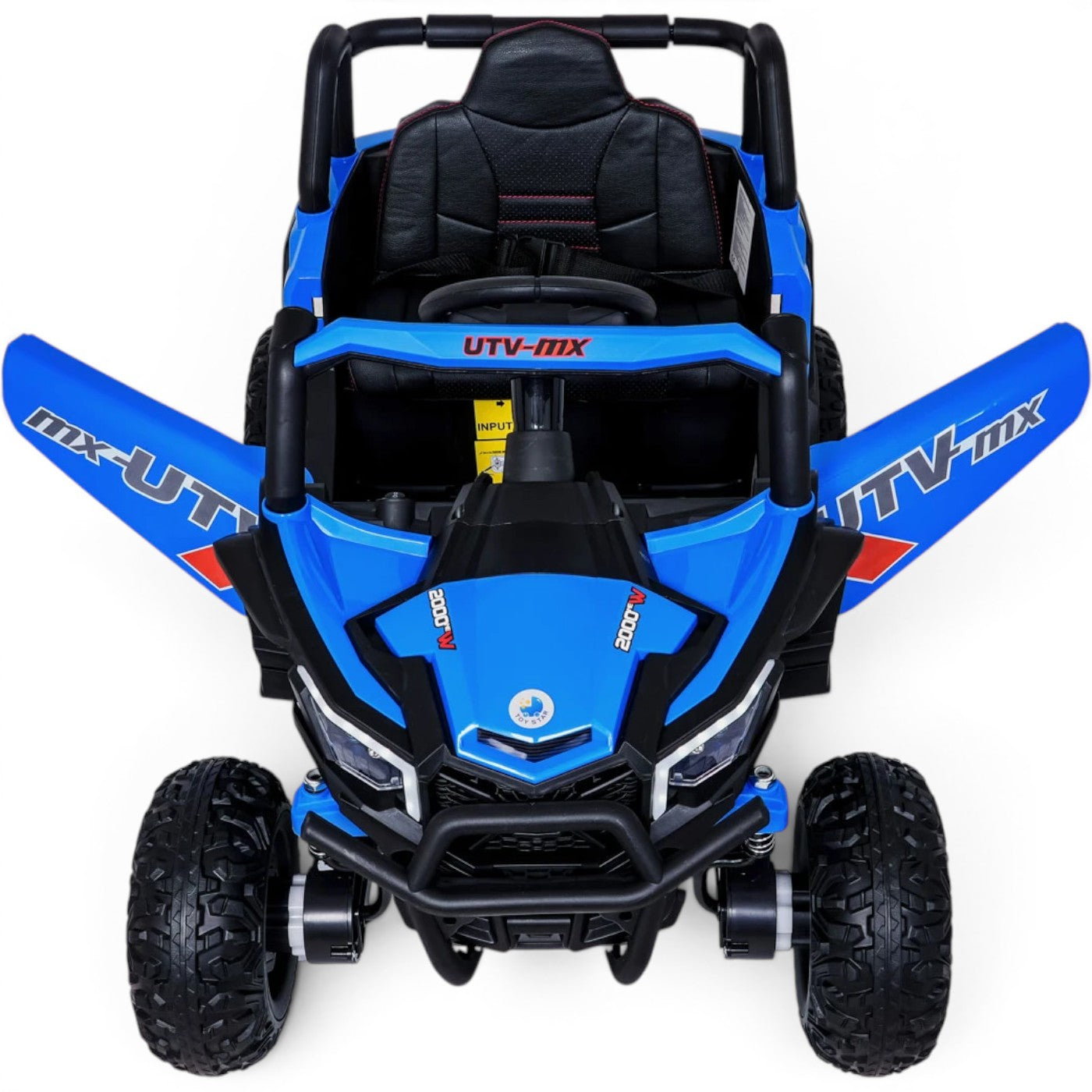 Coche Eléctrico para Niños Buggy UTV-MX 12v Azul BATERÍA DE LITIO c/ RUEDAS DE GOMA & ASIENTO DE PIEL