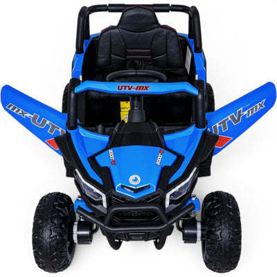 Coche Eléctrico para Niños Buggy UTV-MX 12v Azul BATERÍA DE LITIO c/ RUEDAS DE GOMA & ASIENTO DE PIEL