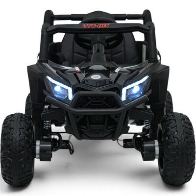 Coche Eléctrico para Niños Buggy UTV-MX 12v Negro BATERÍA DE LITIO con RUEDAS DE GOMA y ASIENTO DE PIEL