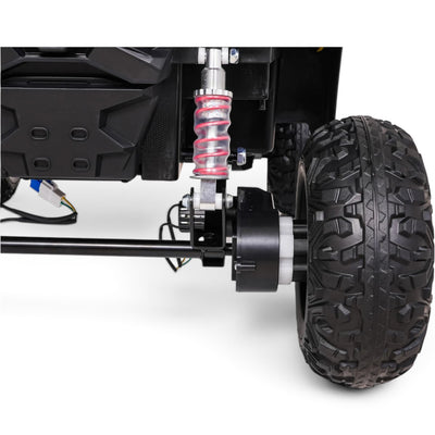 Coche Eléctrico para Niños Buggy UTV-MX 12v Negro BATERÍA DE LITIO con RUEDAS DE GOMA y ASIENTO DE PIEL
