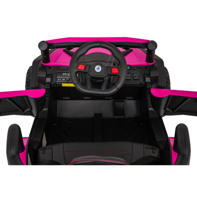 Coche Eléctrico para Niños Buggy UTV-MX 12v Rosa BATERÍA DE LITIO con RUEDAS DE GOMA y ASIENTO DE PIEL