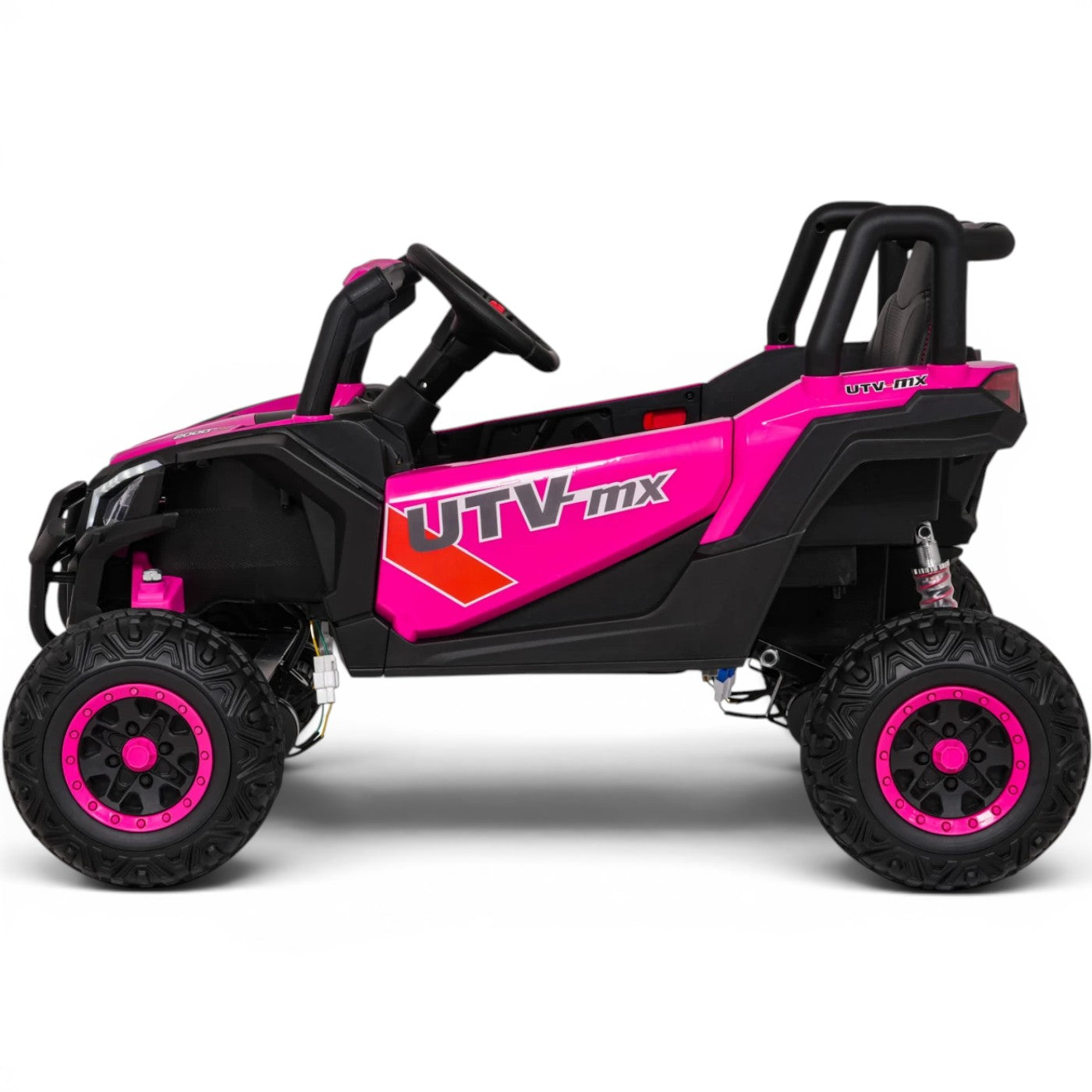Coche Eléctrico para Niños Buggy UTV-MX 12v Rosa BATERÍA DE LITIO con RUEDAS DE GOMA y ASIENTO DE PIEL