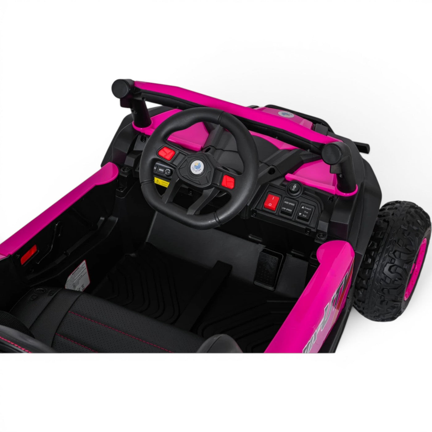 Coche Eléctrico para Niños Buggy UTV-MX 12v Rosa BATERÍA DE LITIO con RUEDAS DE GOMA y ASIENTO DE PIEL