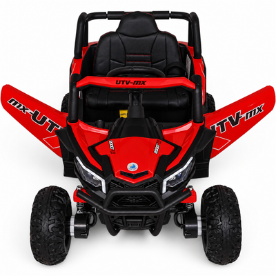 Coche Eléctrico para Niños Buggy UTV-MX 12v Rojo BATERÍA DE LITIO con RUEDAS DE GOMA y ASIENTO DE PIEL