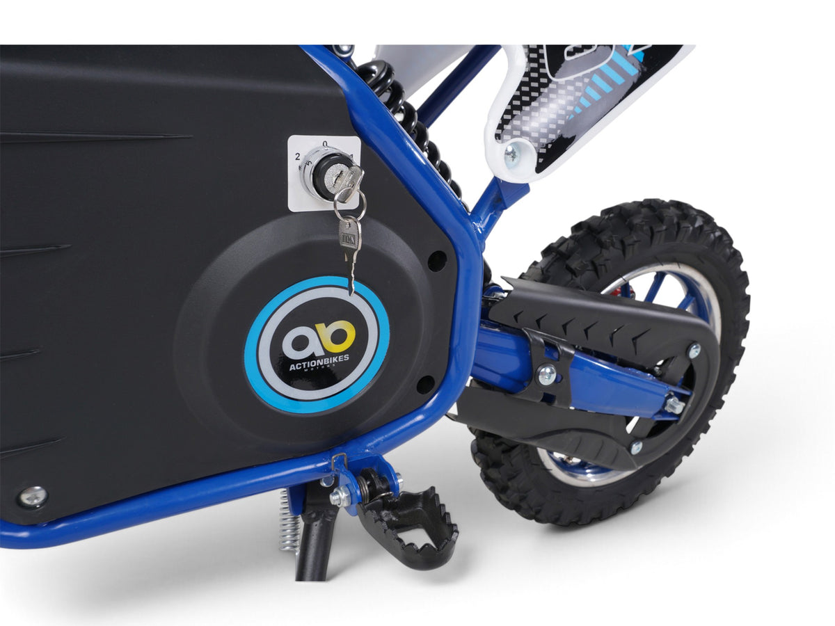 Mota de cross elétrica Viper azul