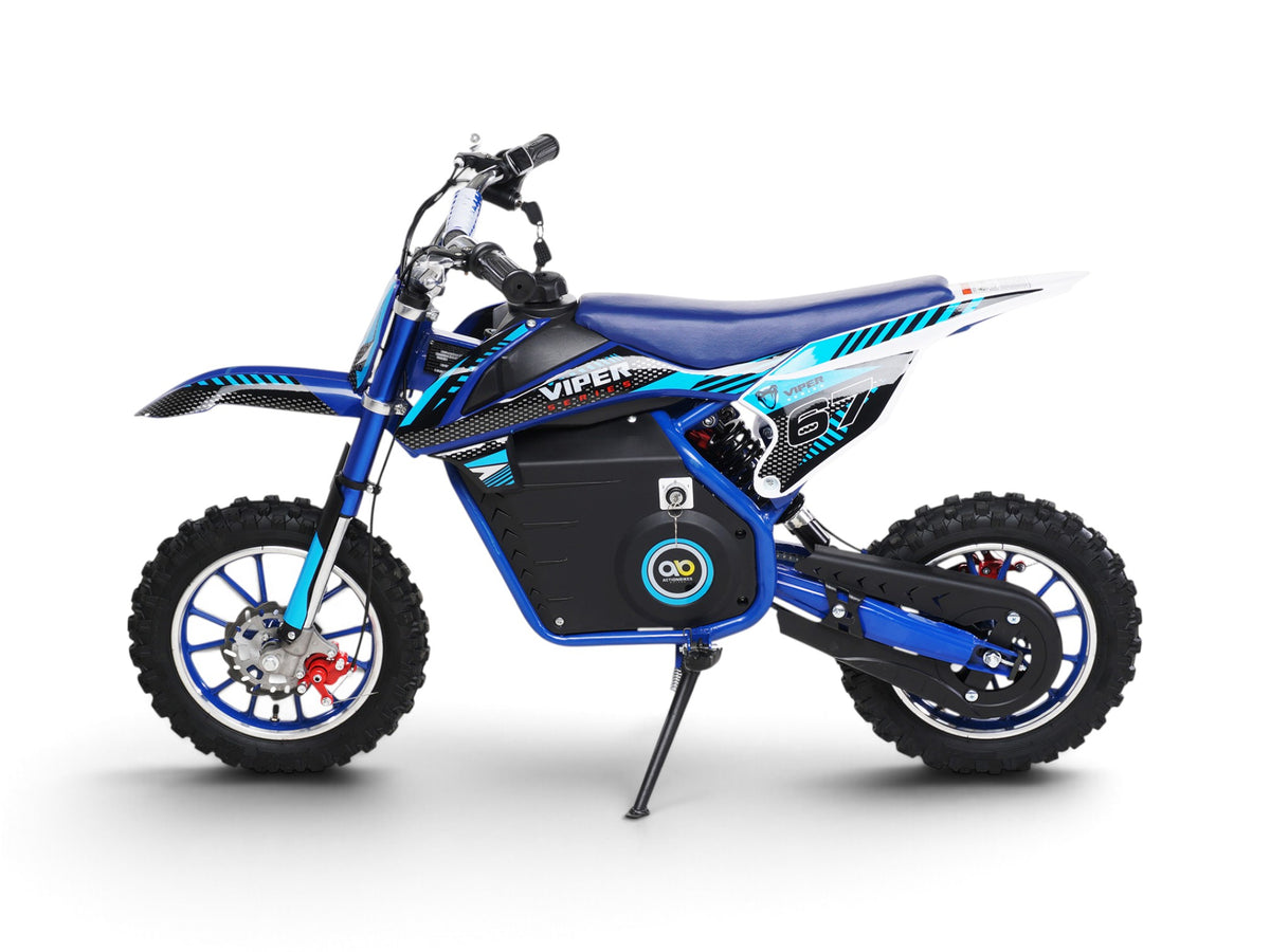 Mota de cross elétrica Viper azul