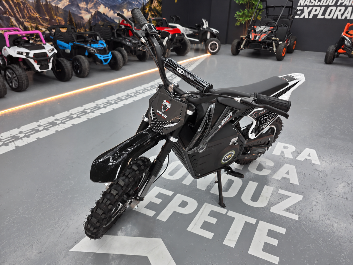 Mota de cross elétrica Viper preta