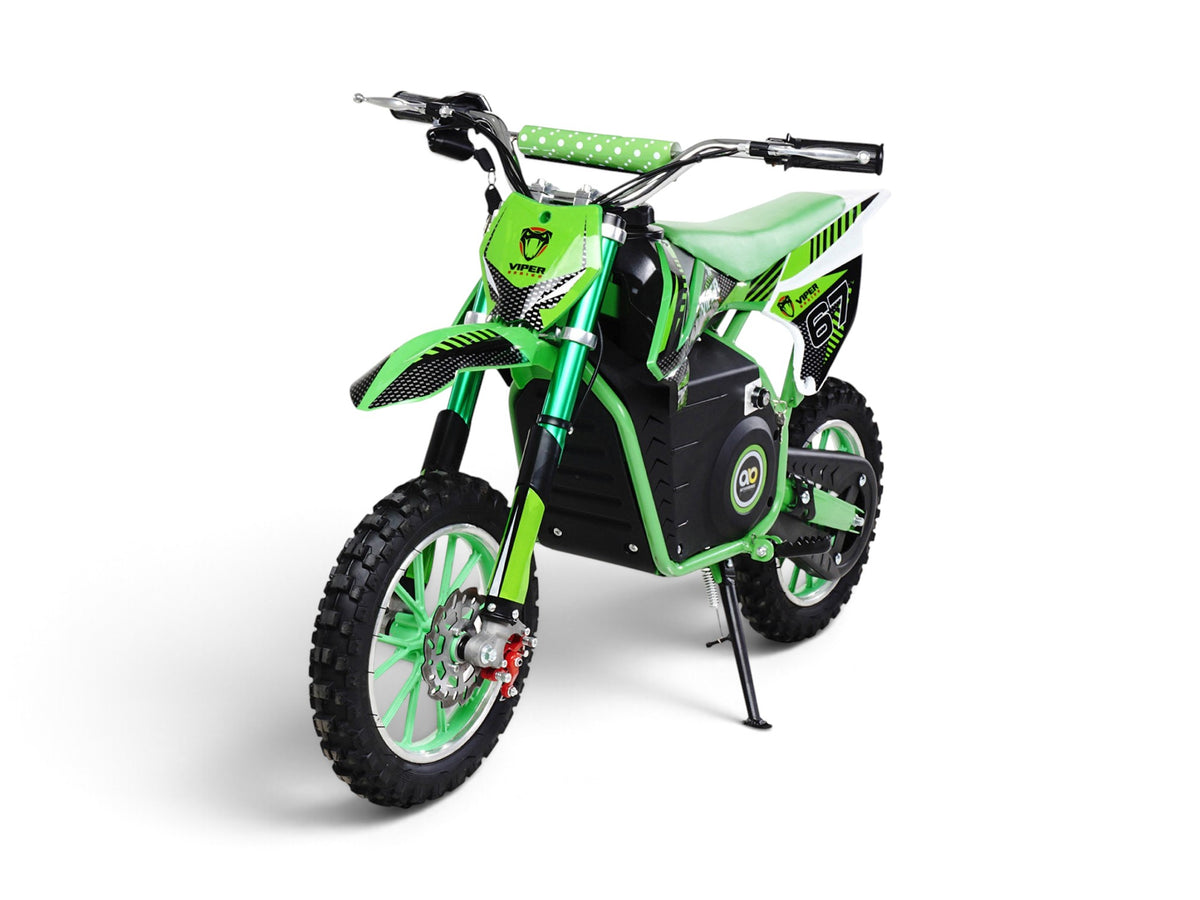 Mota Elétrica para Criança CROSS VIPER 1000W 36v Verde c/ TRAVÕES DE DISCO & SUSPENSÃO