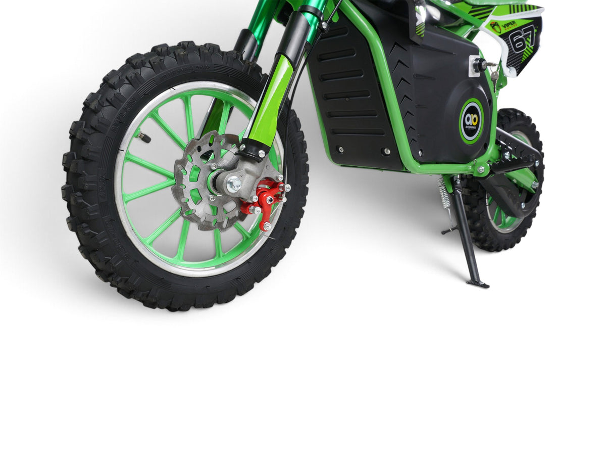 Mota de cross elétrica Viper verde