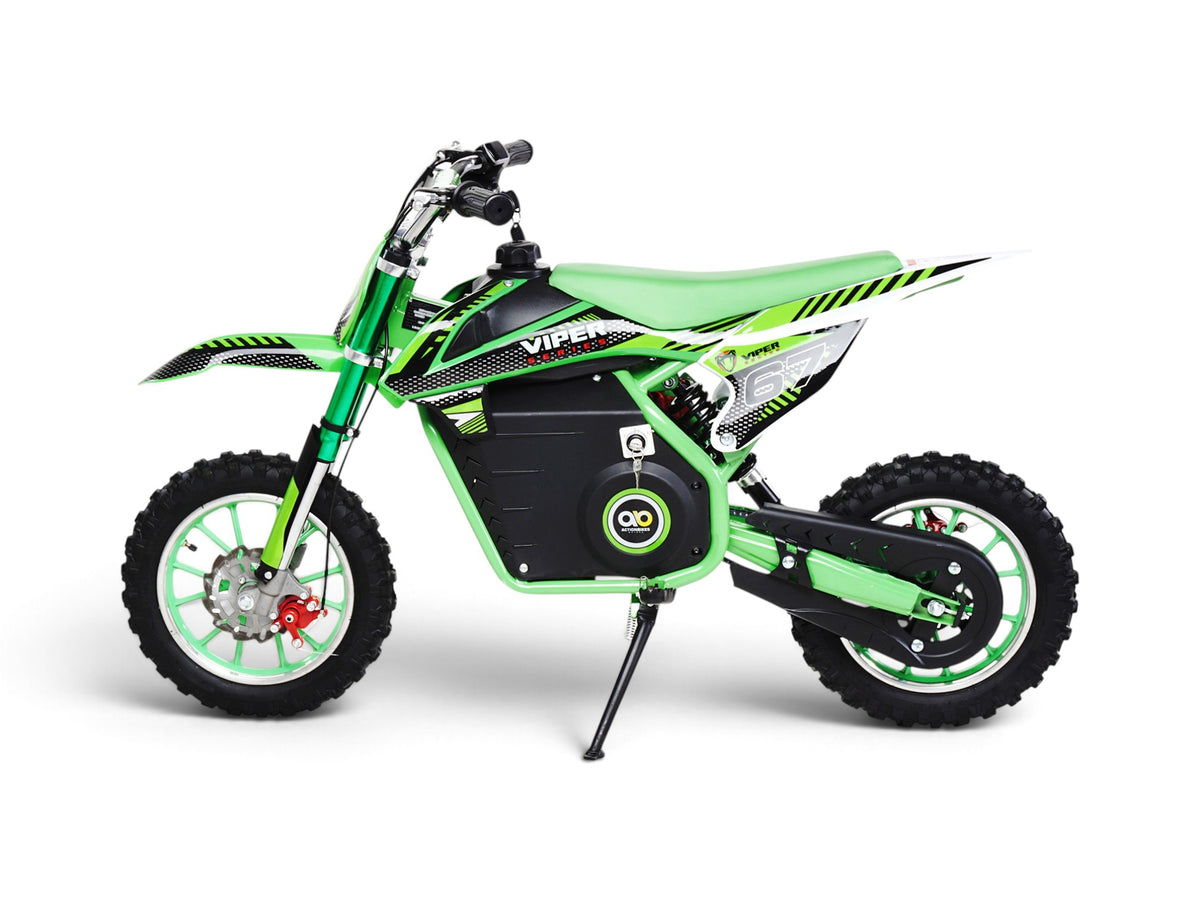 Mota de cross elétrica Viper verde