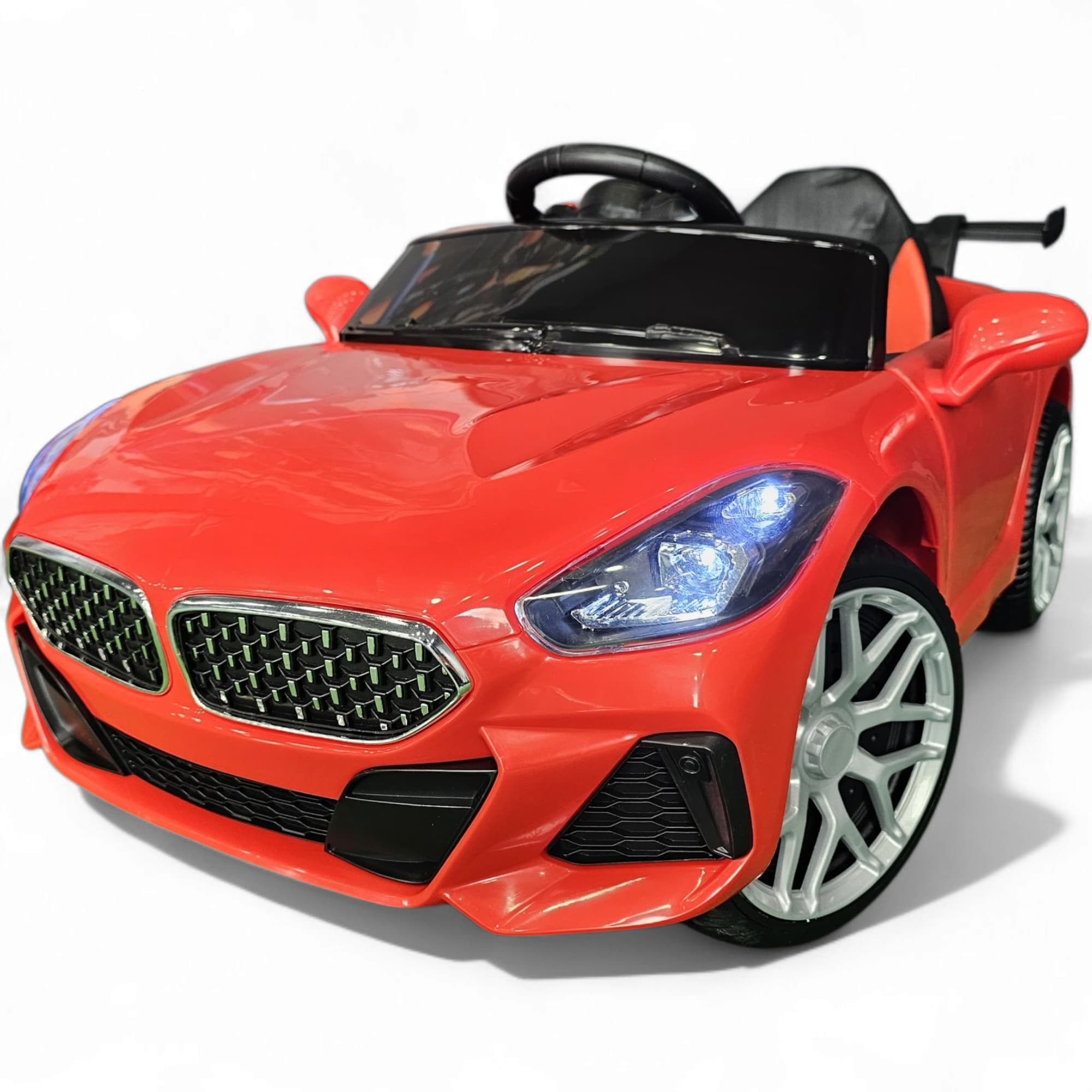Coche Eléctrico para Niños BM Z4 Style Rojo 12v c/ RUEDAS DE GOMA & ASIENTO DE PIEL