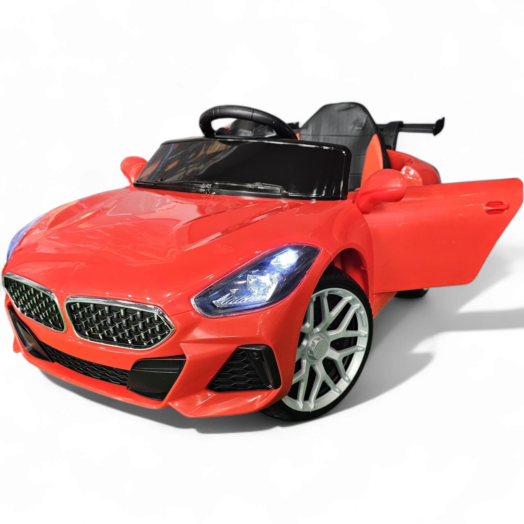 Coche Eléctrico para Niños BM Z4 Style Rojo 12v c/ RUEDAS DE GOMA & ASIENTO DE PIEL