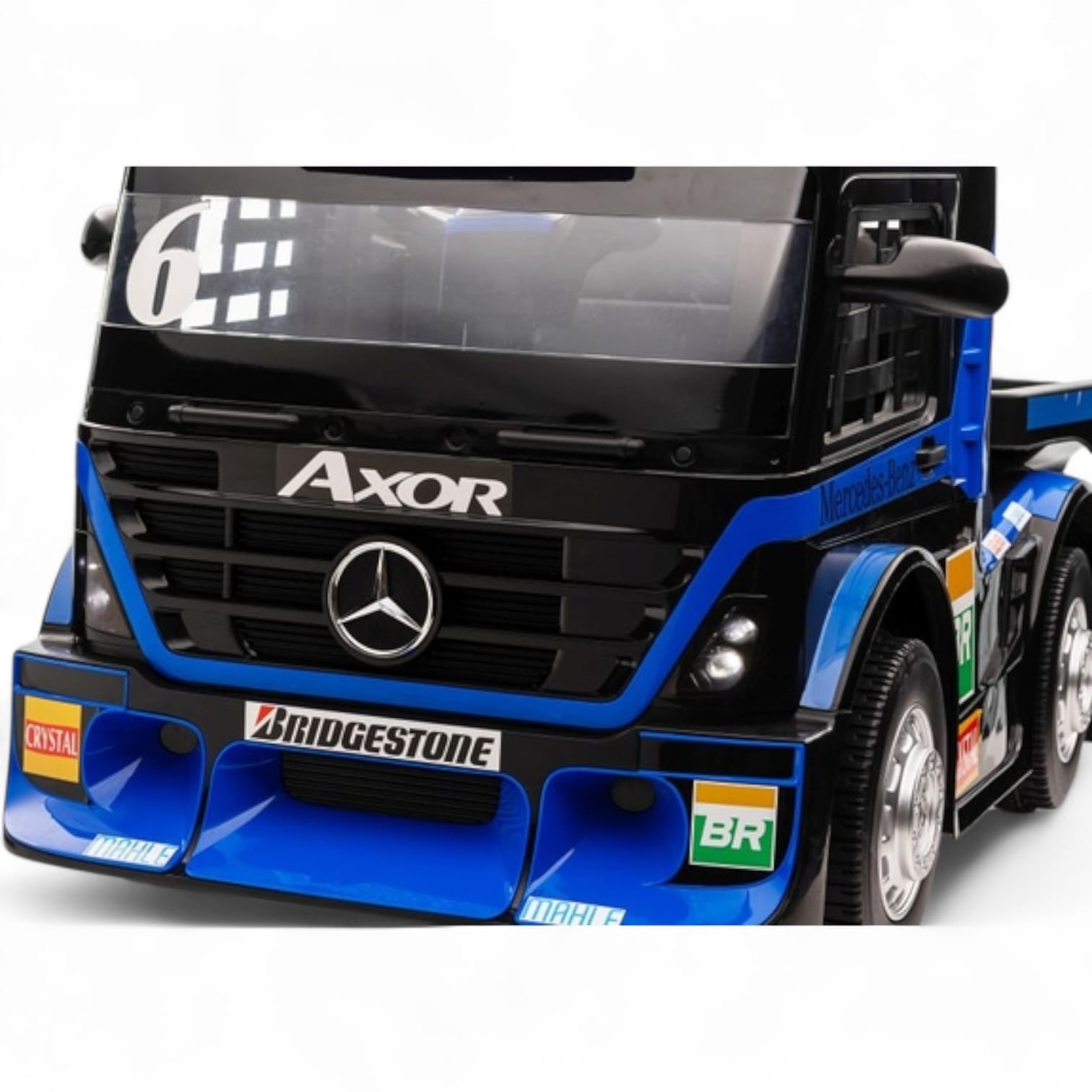 Coche Eléctrico para Niño MERCEDES AXOR 12v Azul c/ RUEDAS DE GOMA & ASIENTO DE PIEL