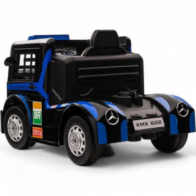 Coche Eléctrico para Niño MERCEDES AXOR 12v Azul c/ RUEDAS DE GOMA & ASIENTO DE PIEL